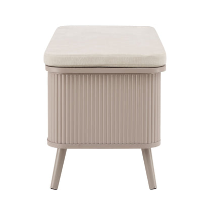 Hattie Seated Storage Bench - Taupe - DUSK