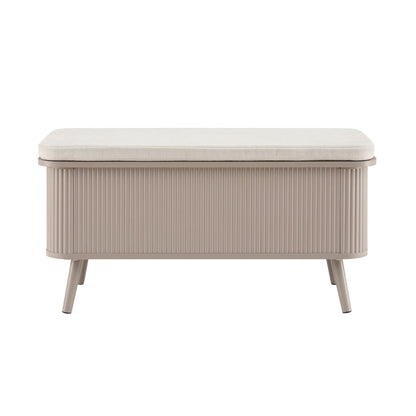 Hattie Seated Storage Bench - Taupe - DUSK