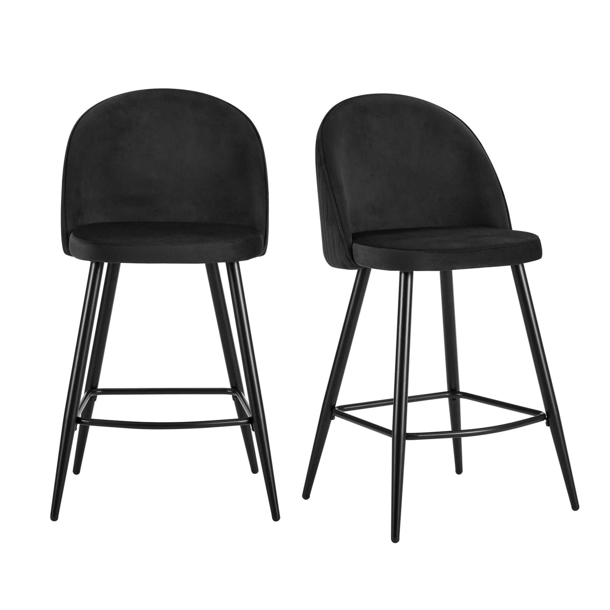 Hattie Set of 2 Barstools - Black - DUSK