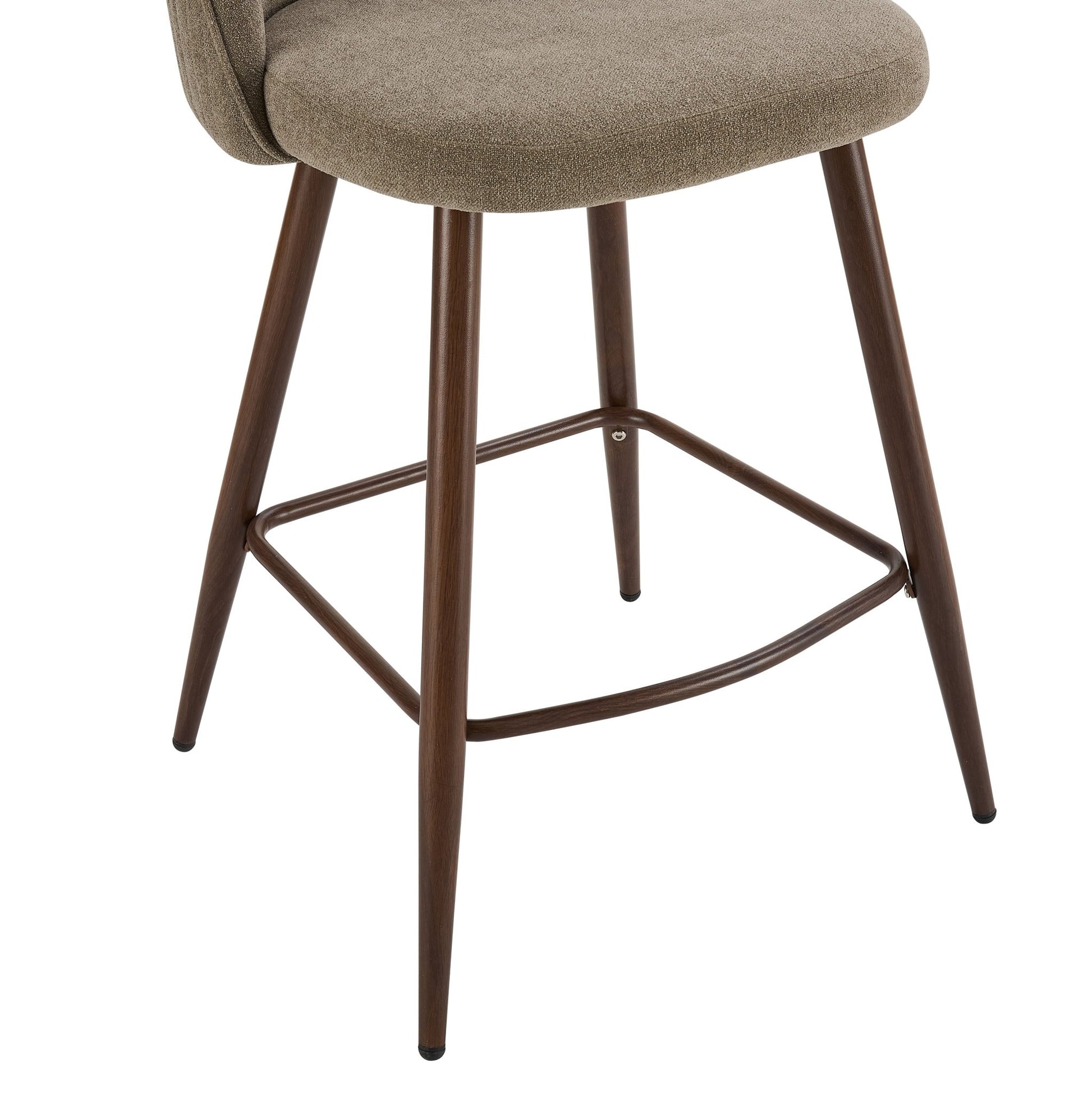 Hattie Set of 2 Barstools - Chenille Mushroom - DUSK