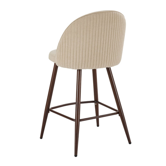 Hattie Set of 2 Barstools - Chenille Oatmeal - DUSK