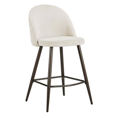 Hattie Set of 2 Barstools - Ivory Chenille - DUSK