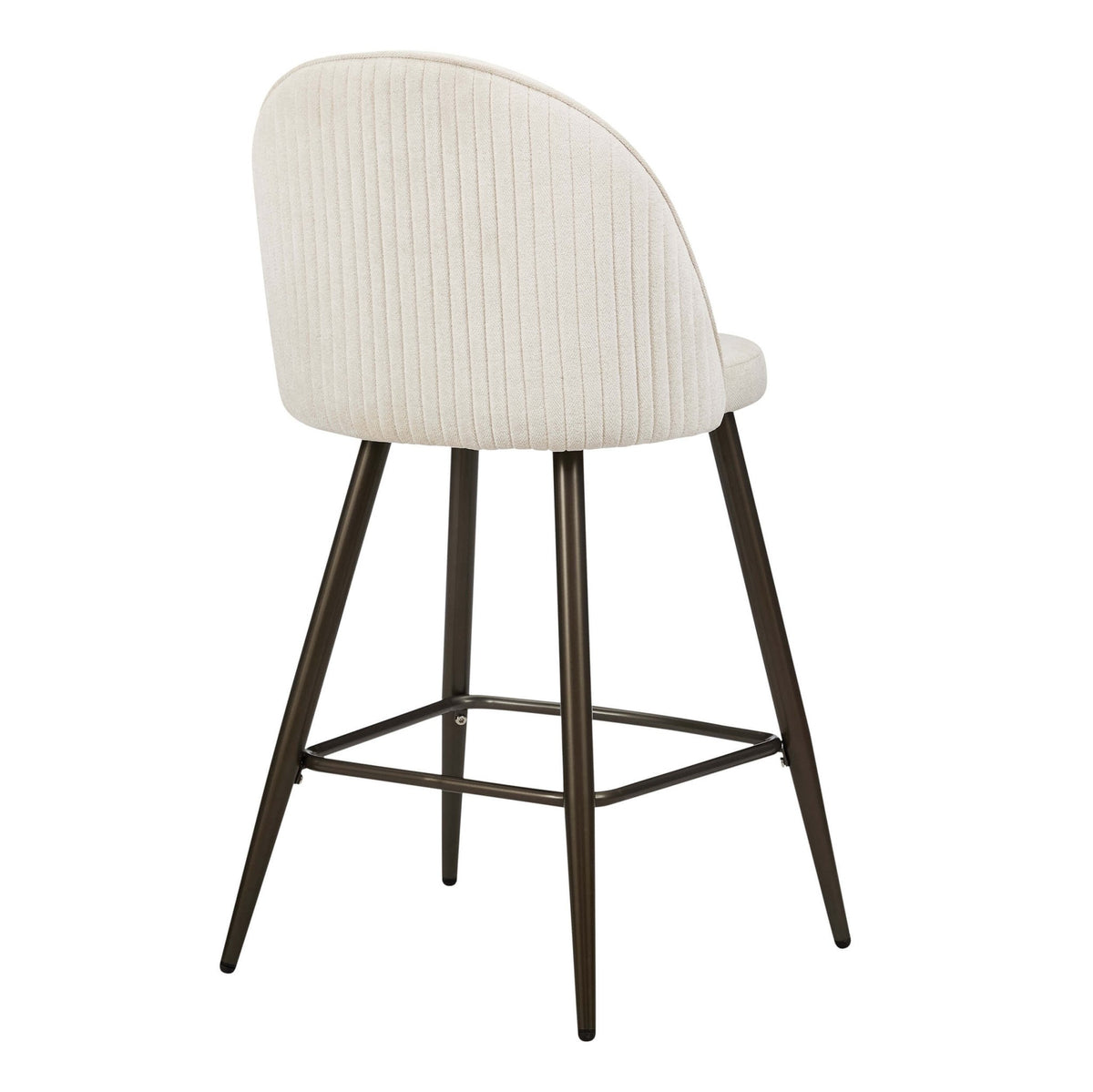 Hattie Set of 2 Barstools - Ivory Chenille - DUSK