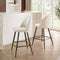 Hattie Set of 2 Barstools - Ivory Chenille - DUSK