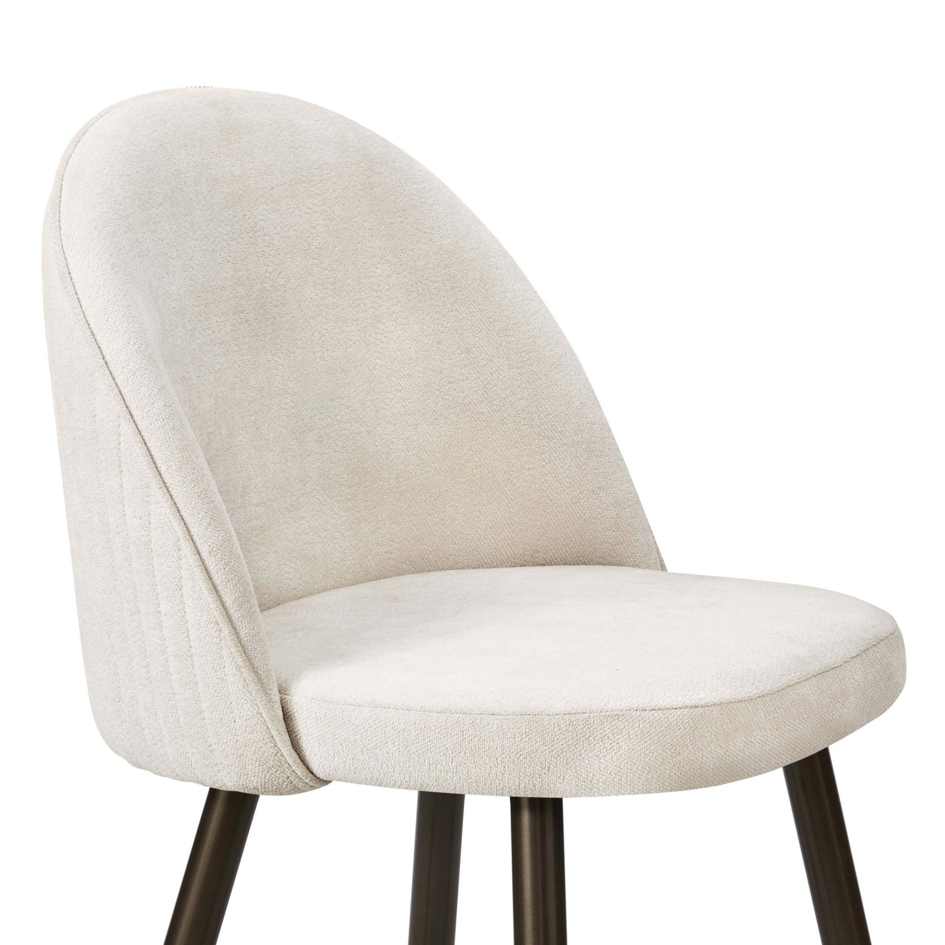 Hattie Set of 2 Barstools - Ivory Chenille - DUSK