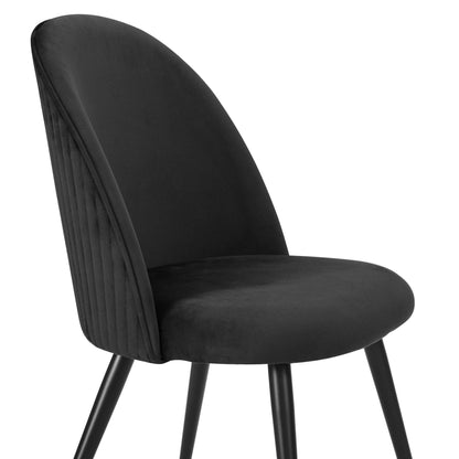 Hattie Set of 2 Dining Chairs - Black - DUSK
