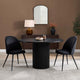 Hattie Set of 2 Dining Chairs - Black - DUSK