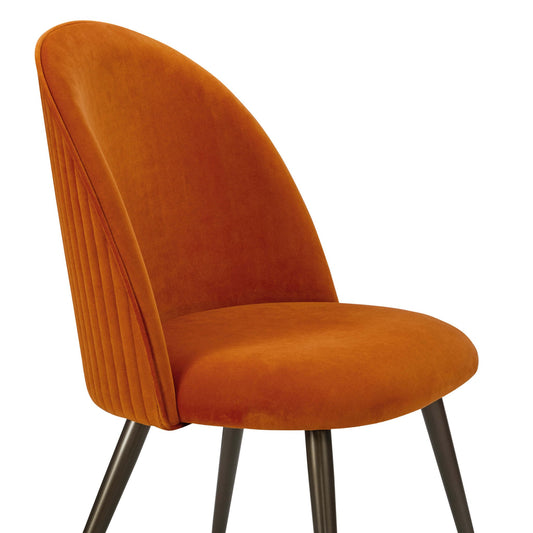 Hattie Set of 2 Dining Chairs - Bright Orange - DUSK