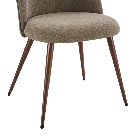 Hattie Set of 2 Dining Chairs - Chenille Mushroom - DUSK