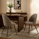 Hattie Set of 2 Dining Chairs - Chenille Mushroom - DUSK