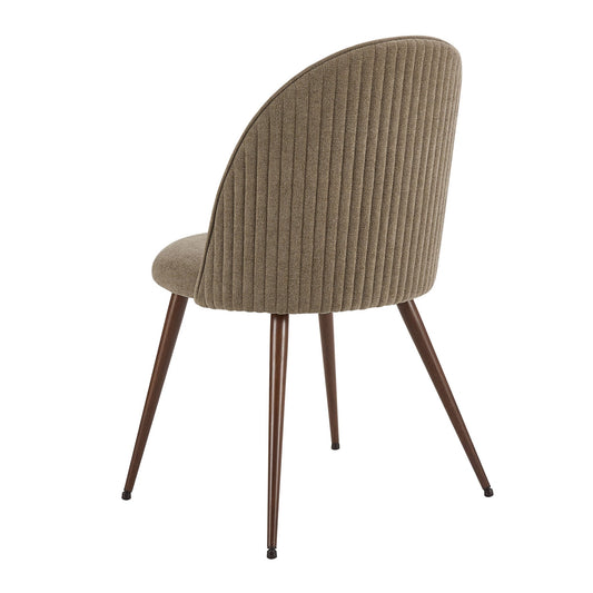 Hattie Set of 2 Dining Chairs - Chenille Mushroom - DUSK