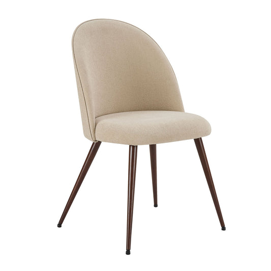 Hattie Set of 2 Dining Chairs - Chenille Oatmeal - DUSK