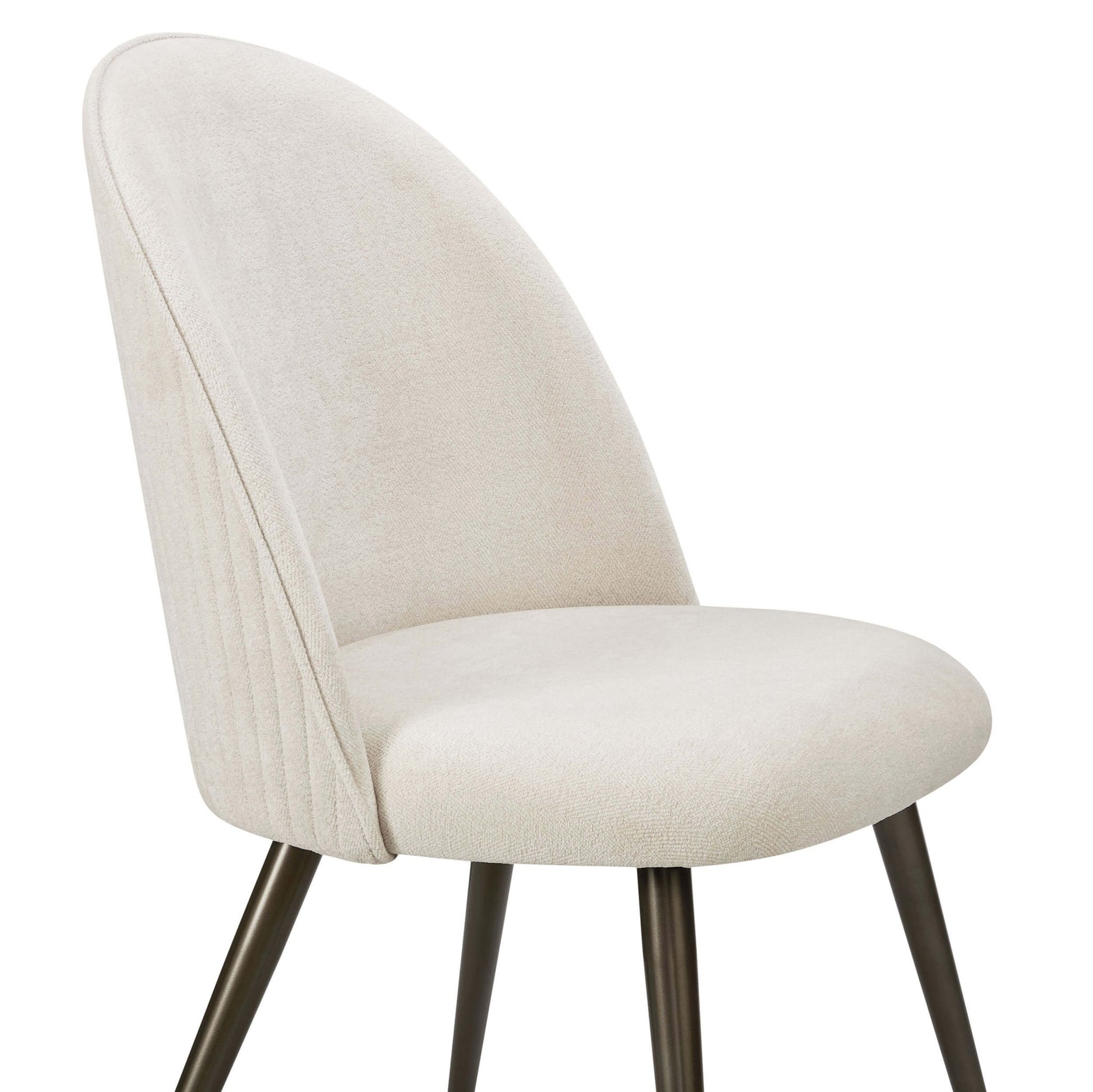 Hattie Set of 2 Dining Chairs - Ivory Chenille - DUSK