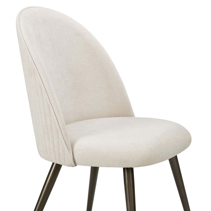 Hattie Set of 2 Dining Chairs - Ivory Chenille - DUSK