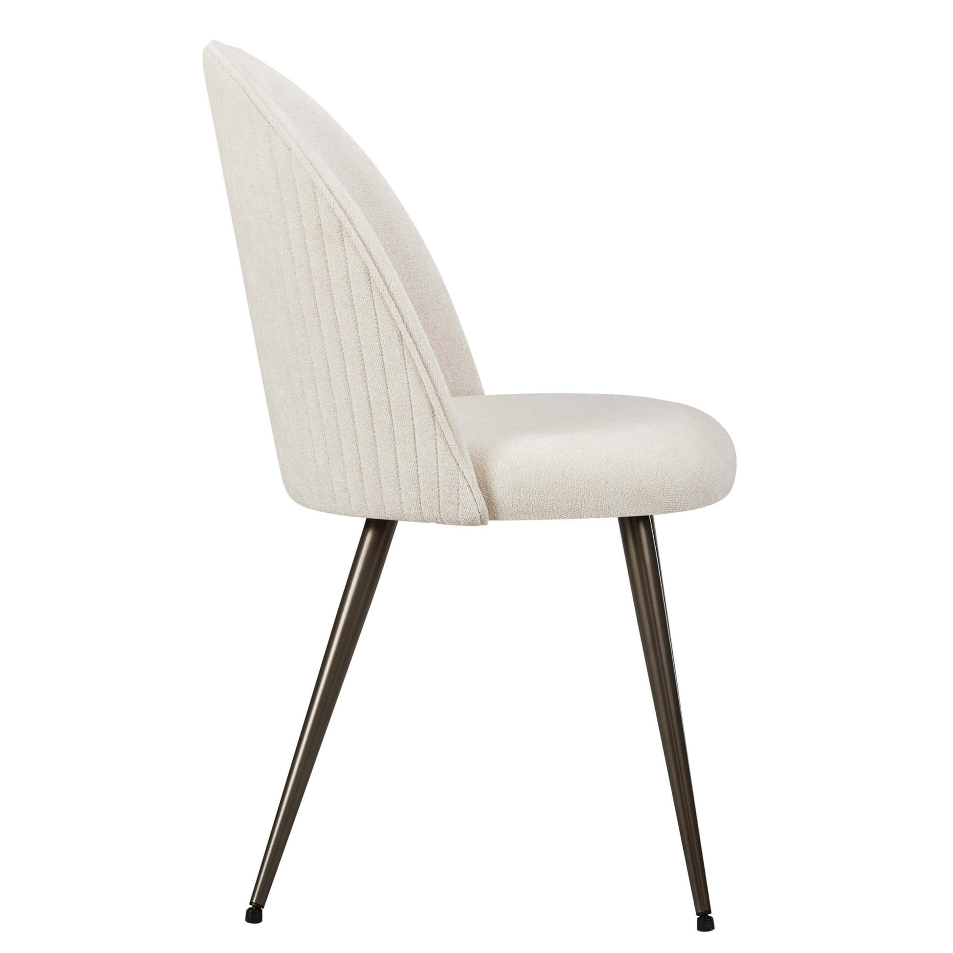 Hattie Set of 2 Dining Chairs - Ivory Chenille - DUSK