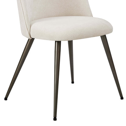 Hattie Set of 2 Dining Chairs - Ivory Chenille - DUSK