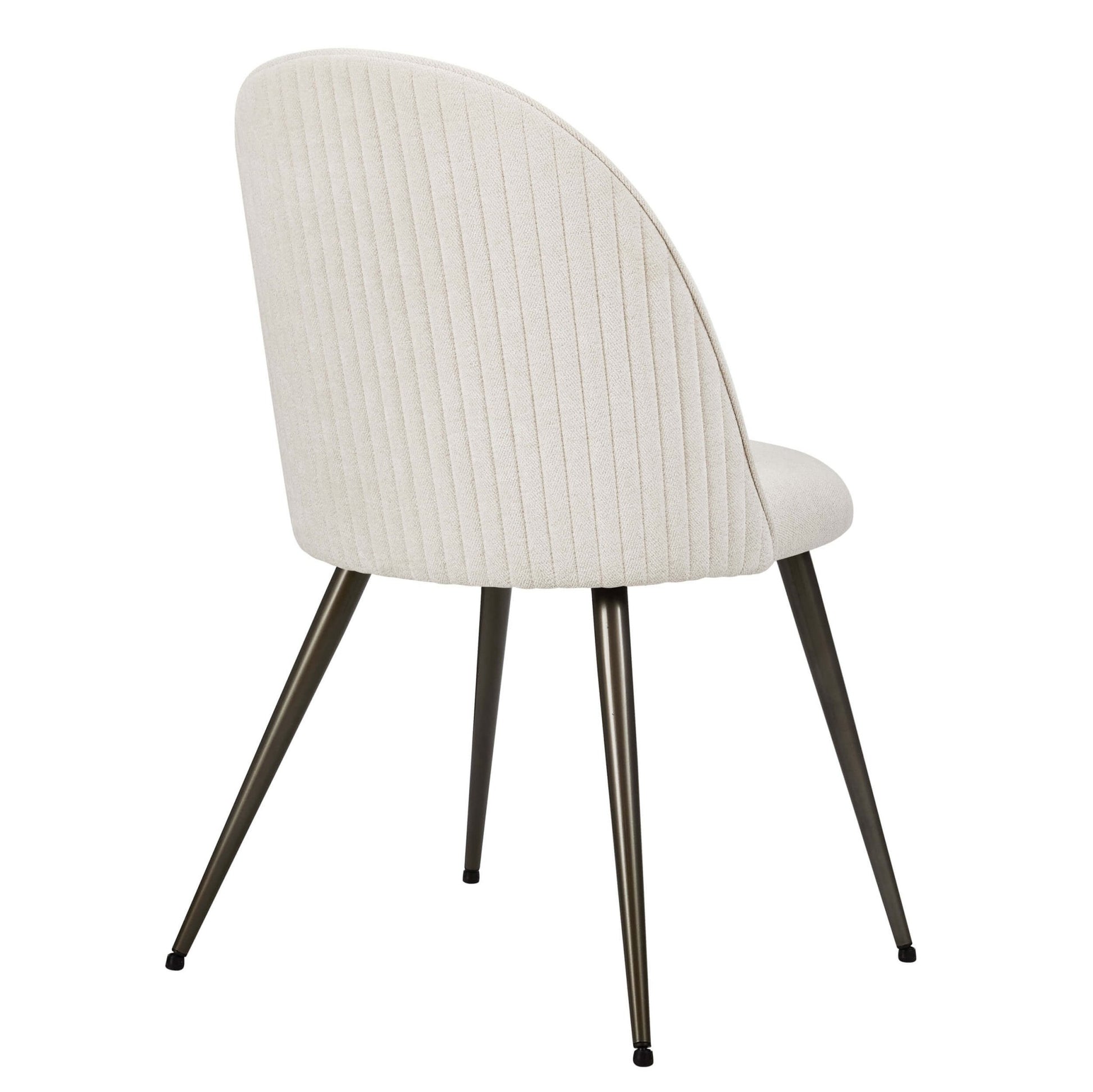 Hattie Set of 2 Dining Chairs - Ivory Chenille - DUSK