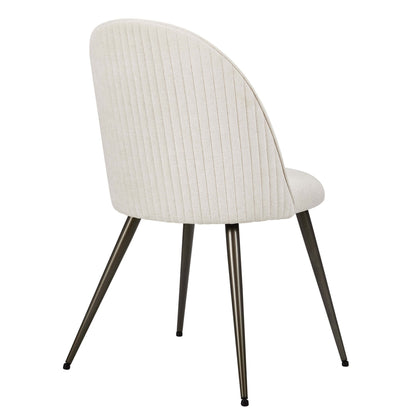 Hattie Set of 2 Dining Chairs - Ivory Chenille - DUSK