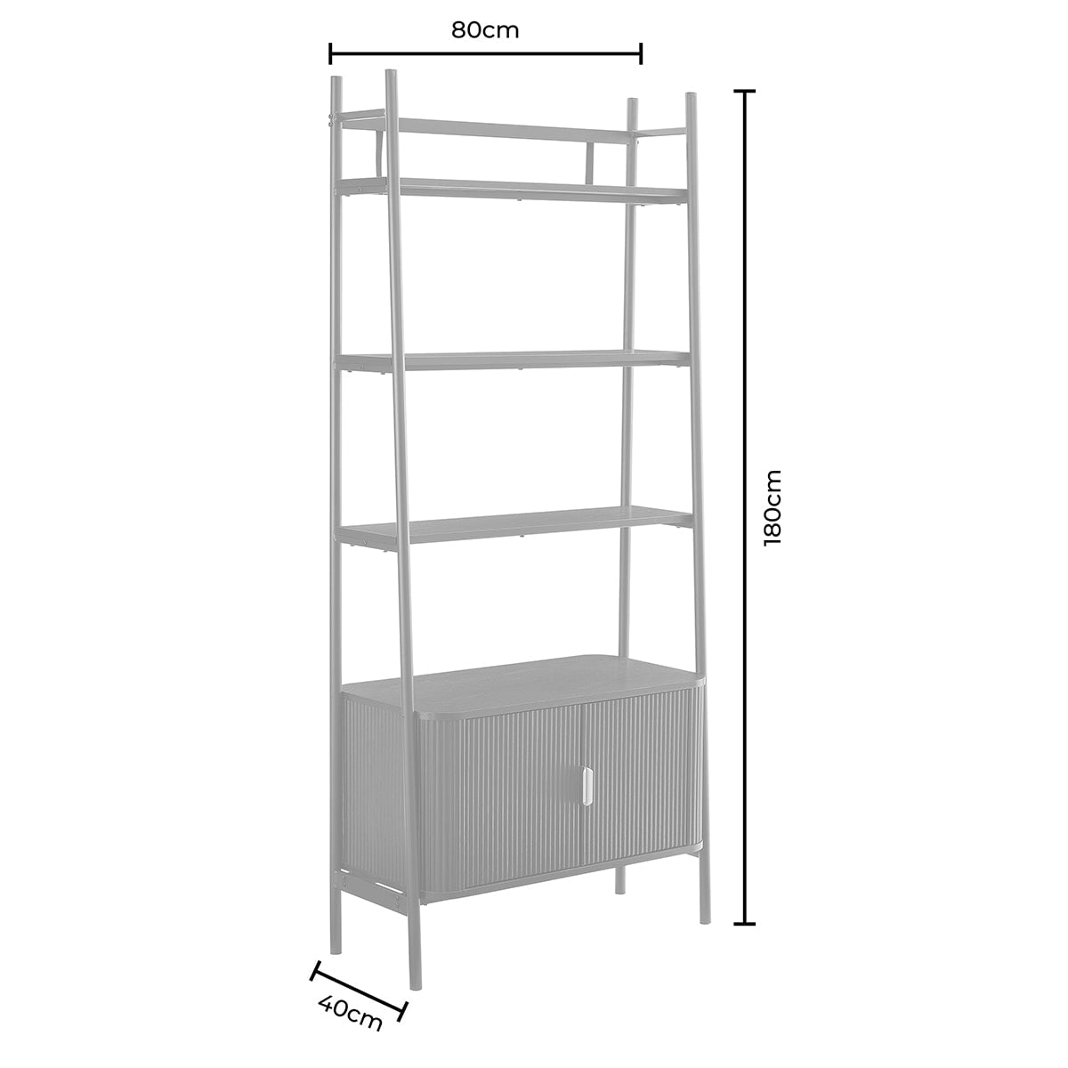 Hattie Shelving Unit - Black - DUSK