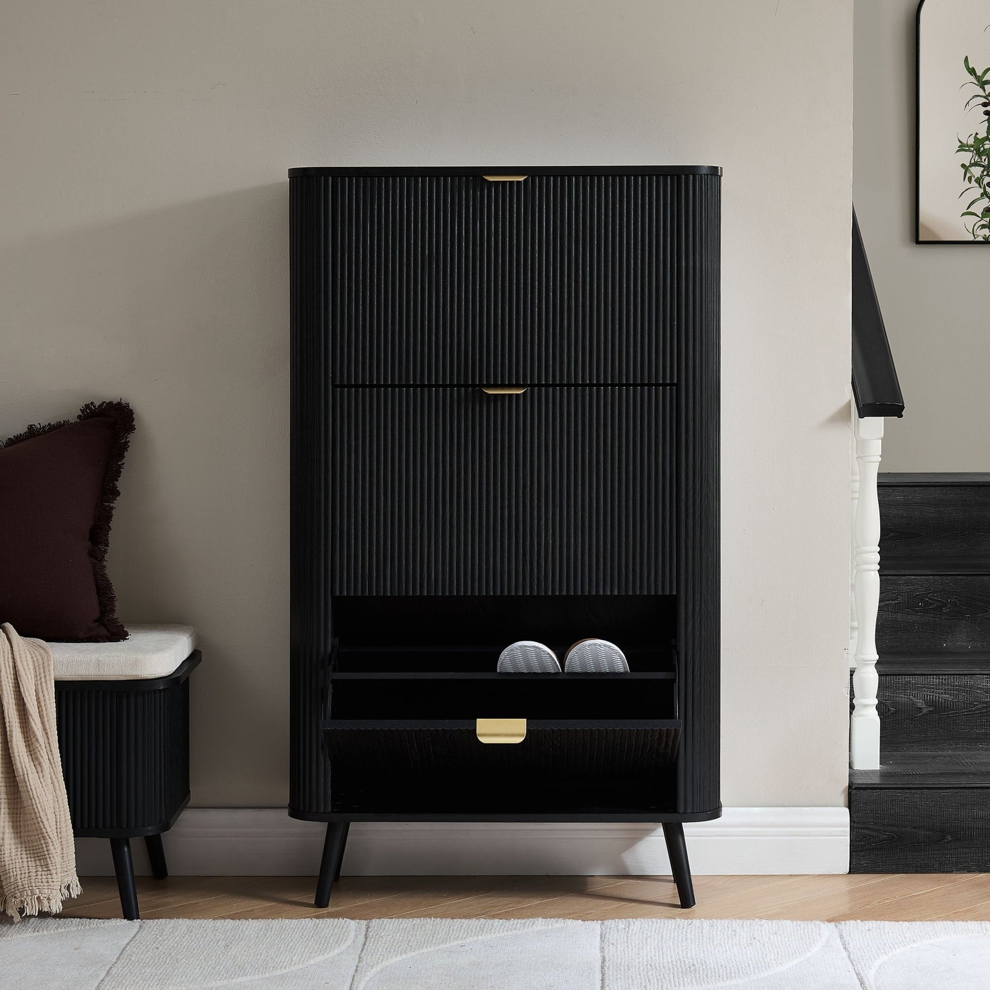 Hattie Shoe Cabinet - Black - DUSK