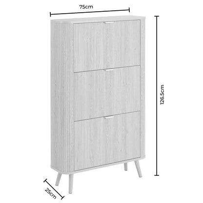 Hattie Shoe Cabinet - Light Wood - DUSK