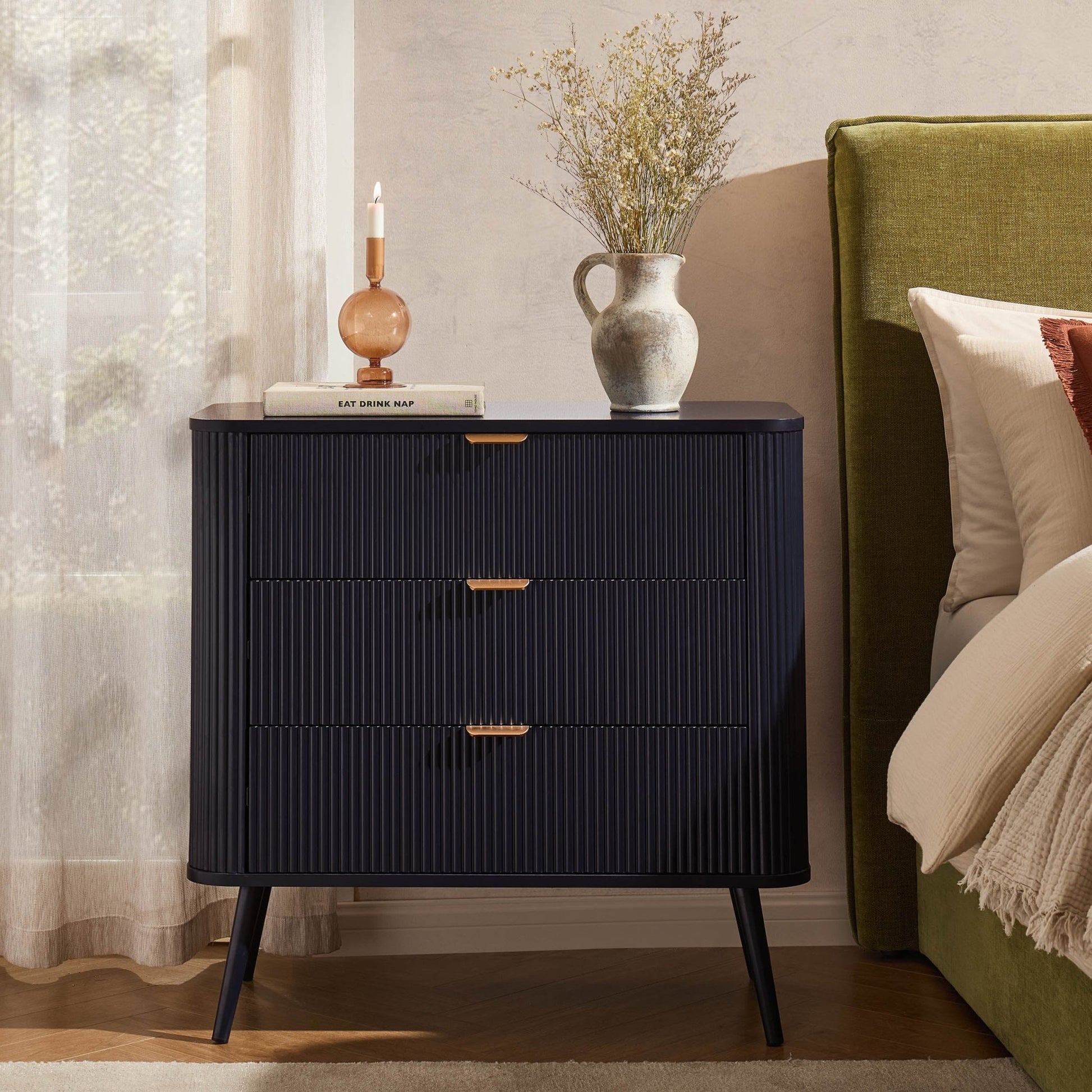 Hattie Small 3 Drawer Chest - Midnight - DUSK