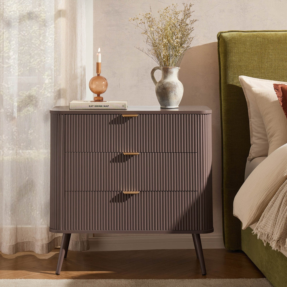 Hattie Small 3 Drawer Chest - Mocha - DUSK