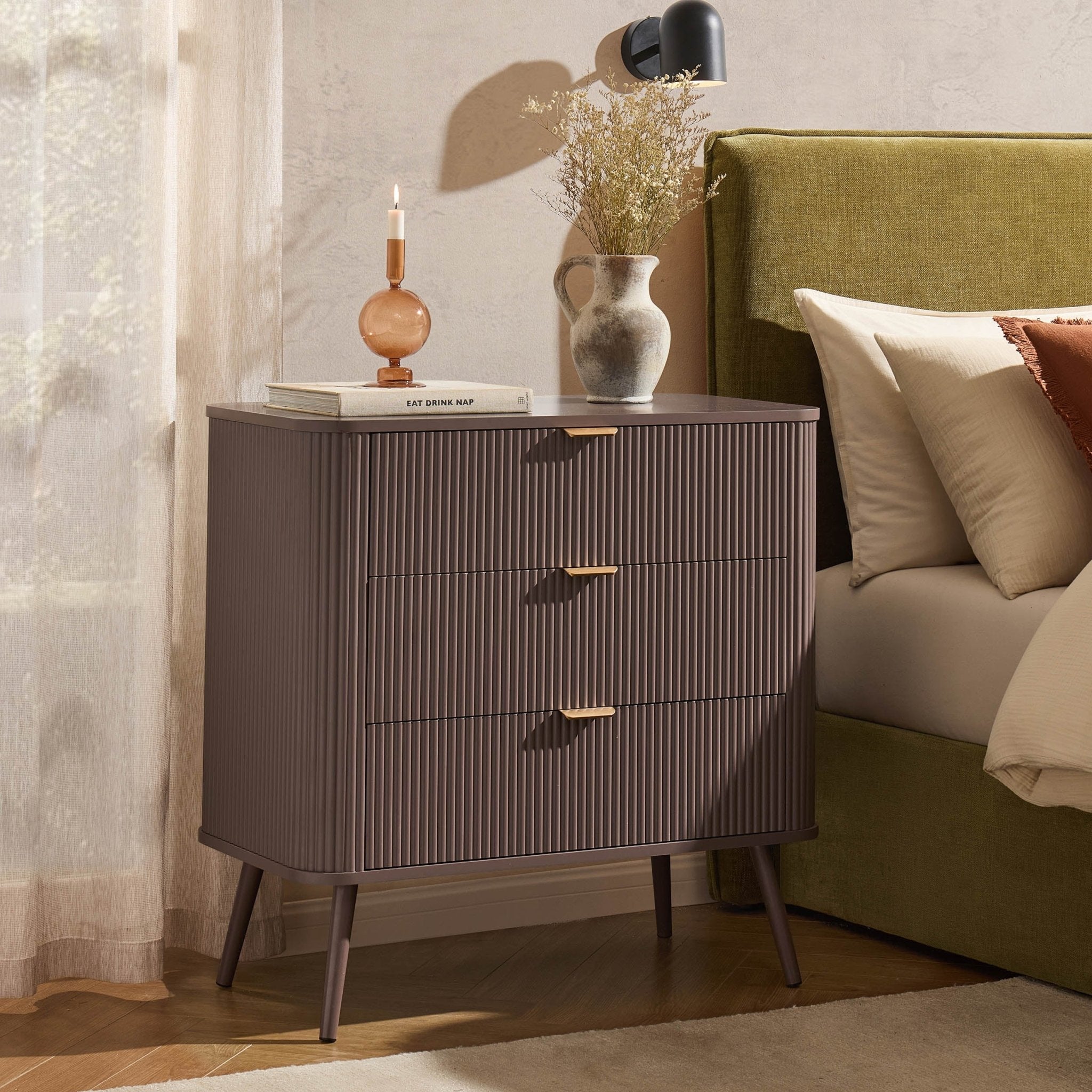 Hattie Small 3 Drawer Chest - Mocha - DUSK
