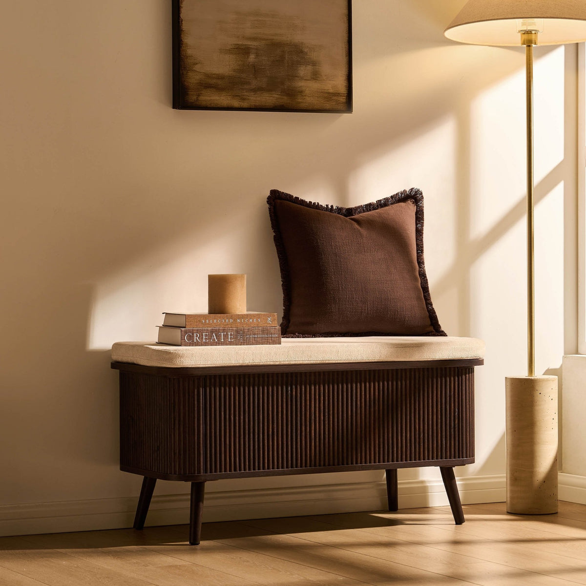 Hattie Storage Bench - Walnut - DUSK