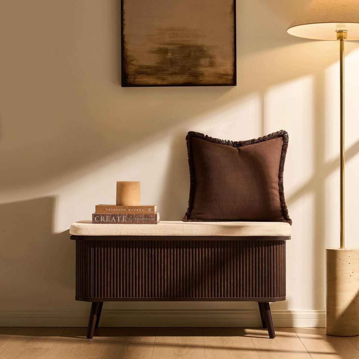 Hattie Storage Bench - Walnut - DUSK