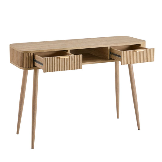 Hattie Storage Dressing Table - Light Wood - DUSK