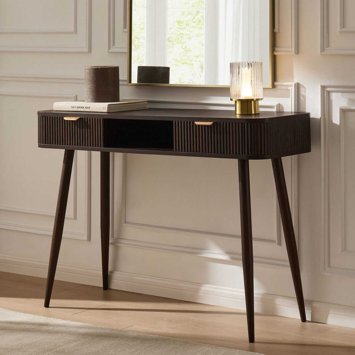 Hattie Storage Dressing Table - Walnut - DUSK