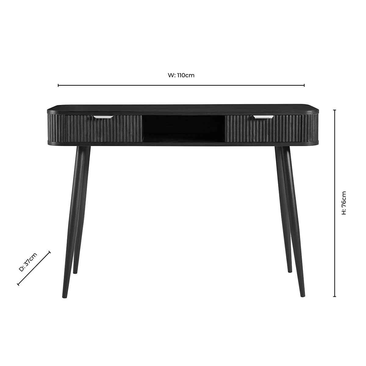 Hattie Storage Dressing Table - Walnut - DUSK