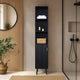 Hattie Tall Bathroom Storage Cabinet - Black - DUSK