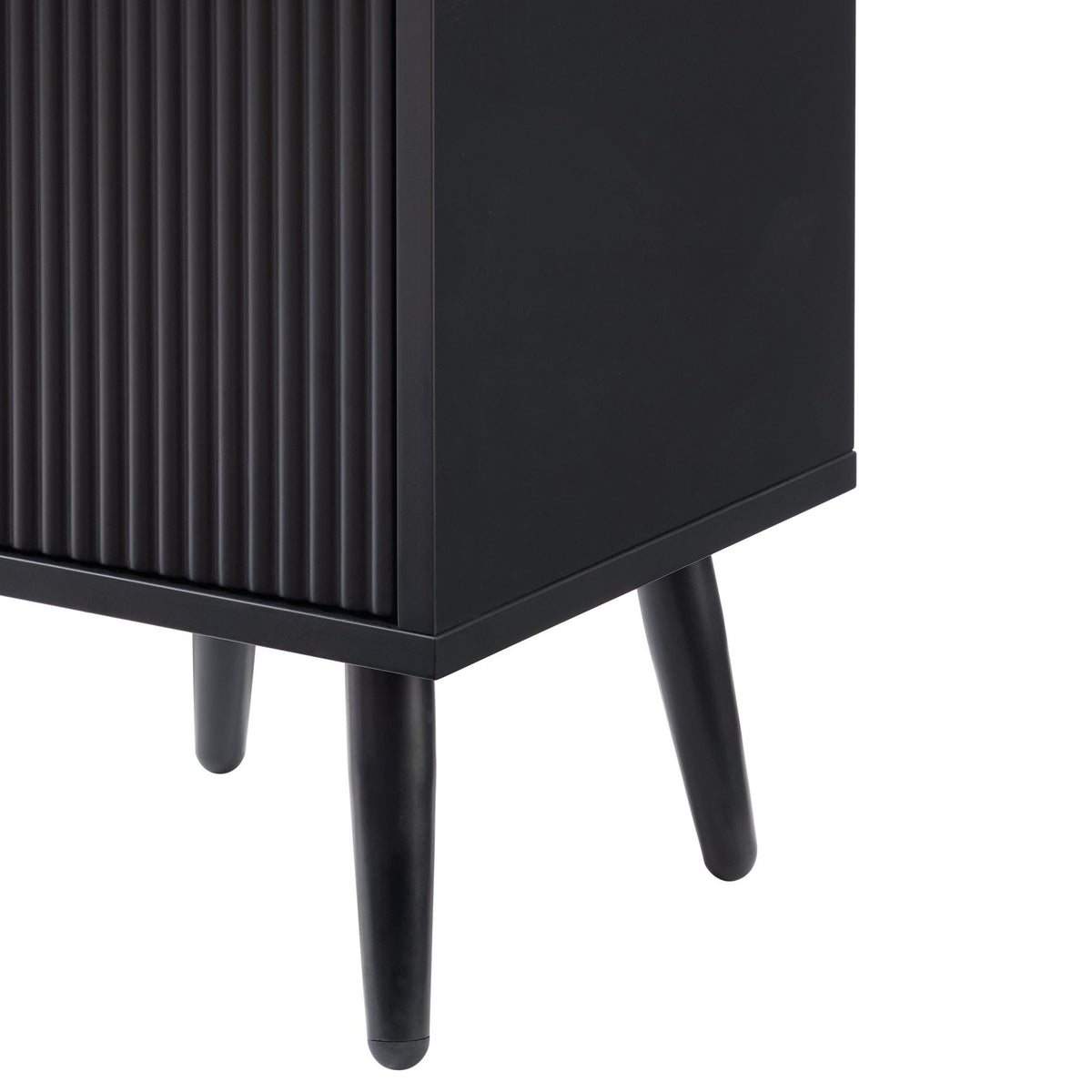 Hattie Tall Bathroom Storage Cabinet - Black - DUSK