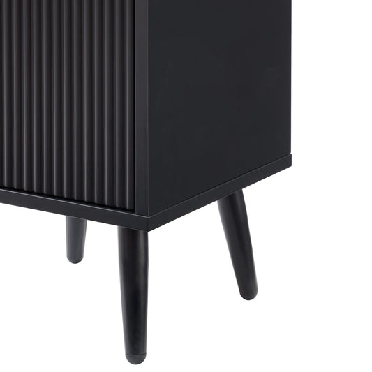 Hattie Tall Bathroom Storage Cabinet - Black - DUSK