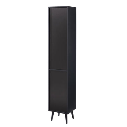 Hattie Tall Bathroom Storage Cabinet - Black - DUSK