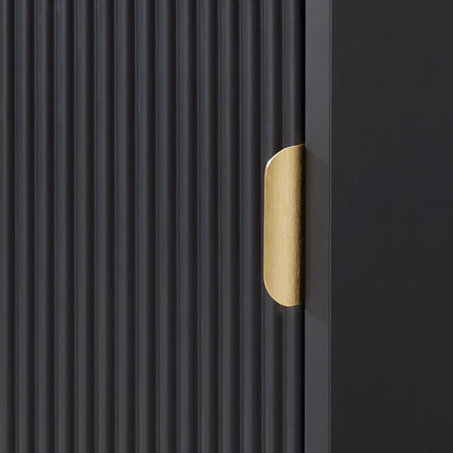 Hattie Tall Bathroom Storage Cabinet - Black - DUSK