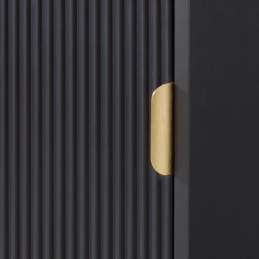 Hattie Tall Bathroom Storage Cabinet - Black - DUSK