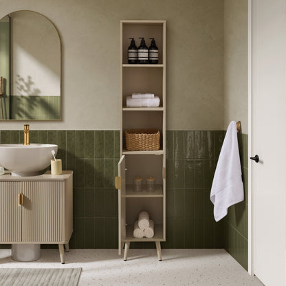 Hattie Tall Bathroom Storage Cabinet - Oyster - DUSK
