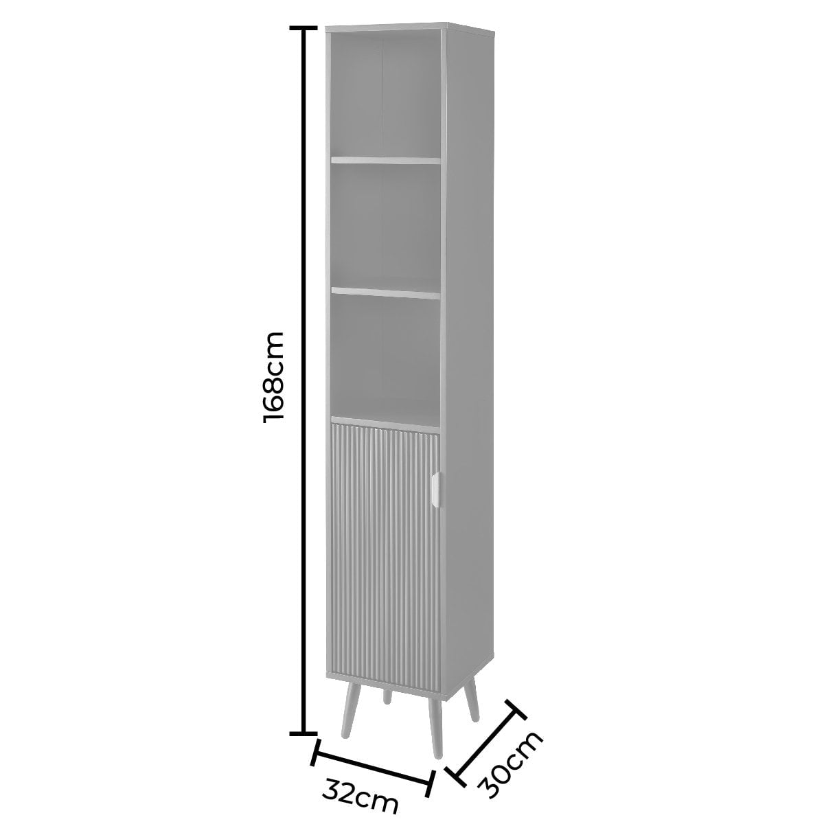 Hattie Tall Bathroom Storage Cabinet - Oyster - DUSK