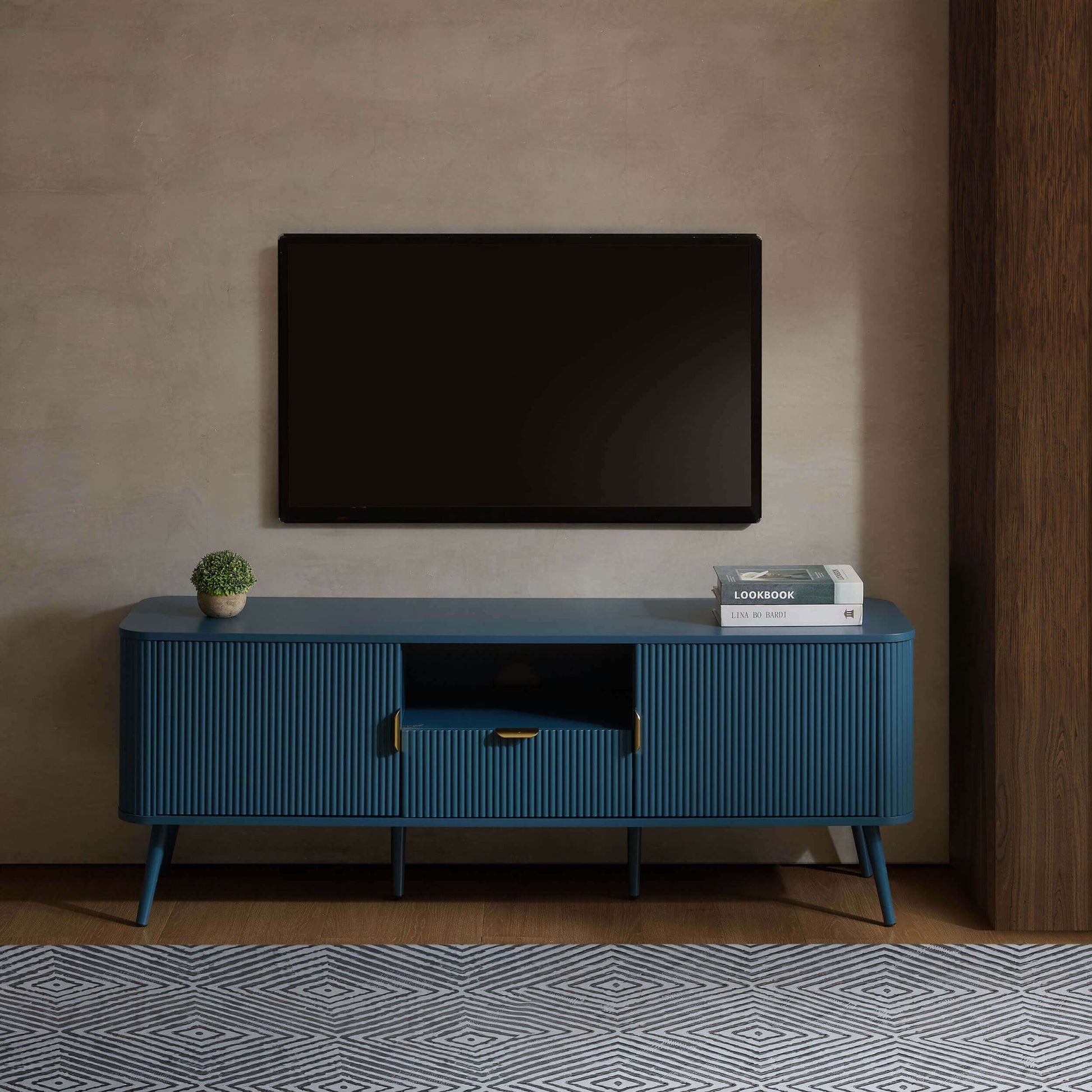 Hattie TV Unit for TVs up to 65" - Teal - DUSK