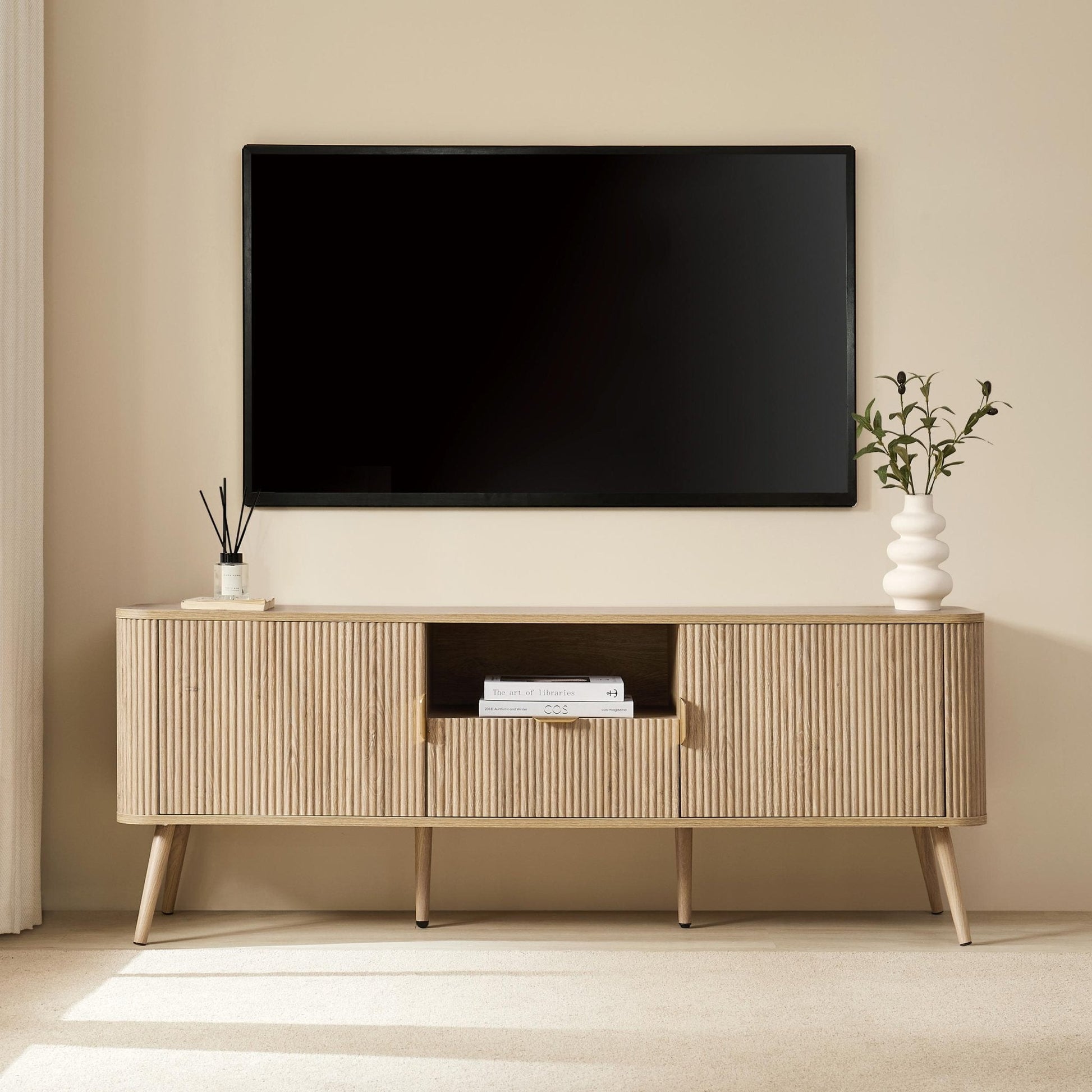 Hattie TV Unit - Light Wood - DUSK