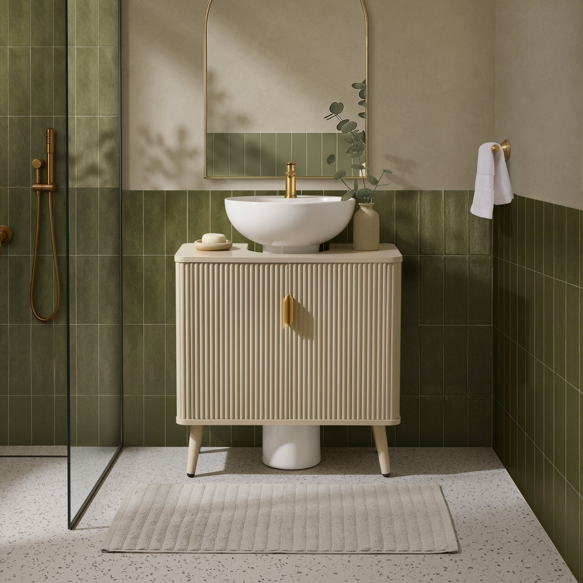 Hattie Under Sink Bathroom Cabinet - Oyster - DUSK