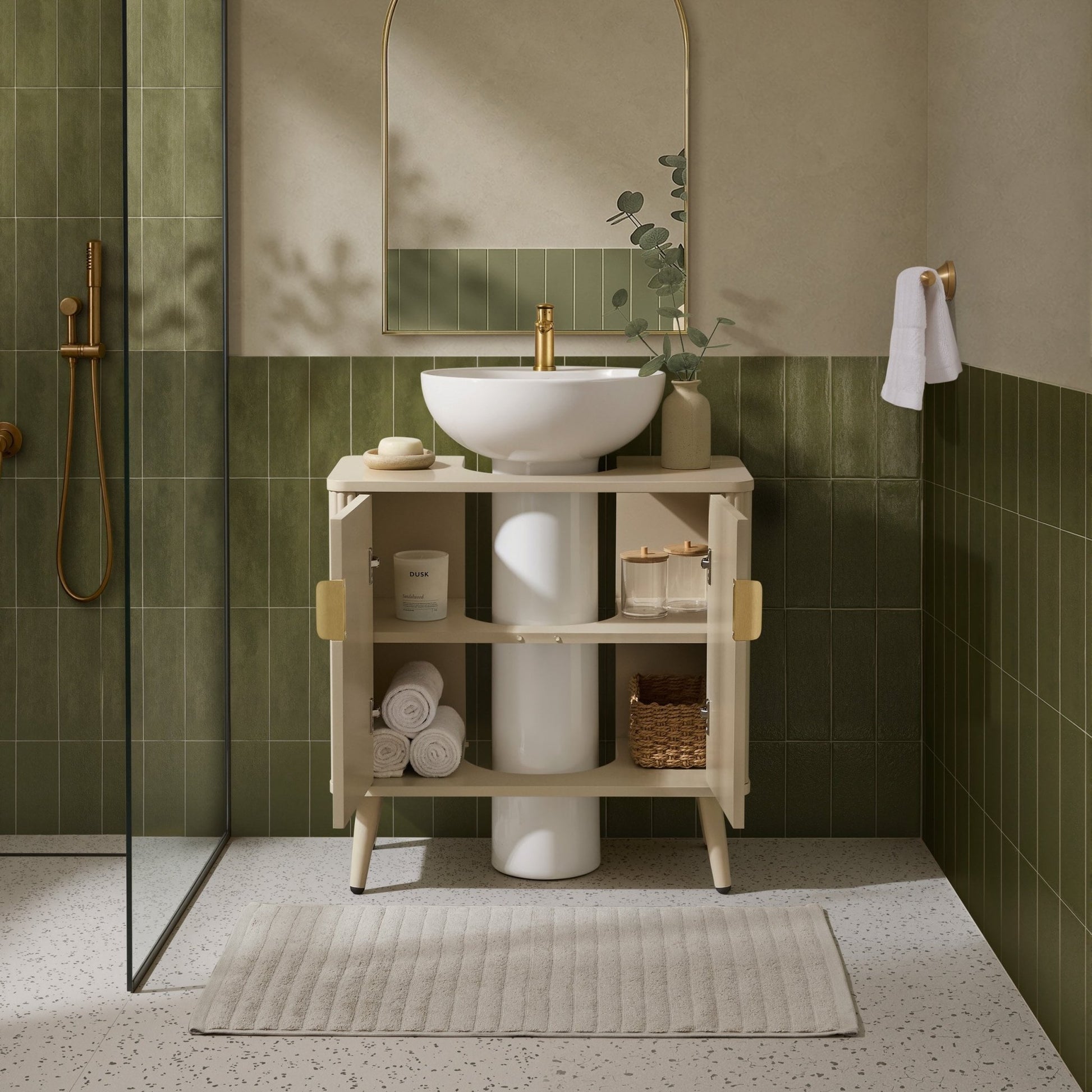Hattie Under Sink Bathroom Cabinet - Oyster - DUSK