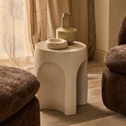 Haven Side Table - Stone Effect - DUSK