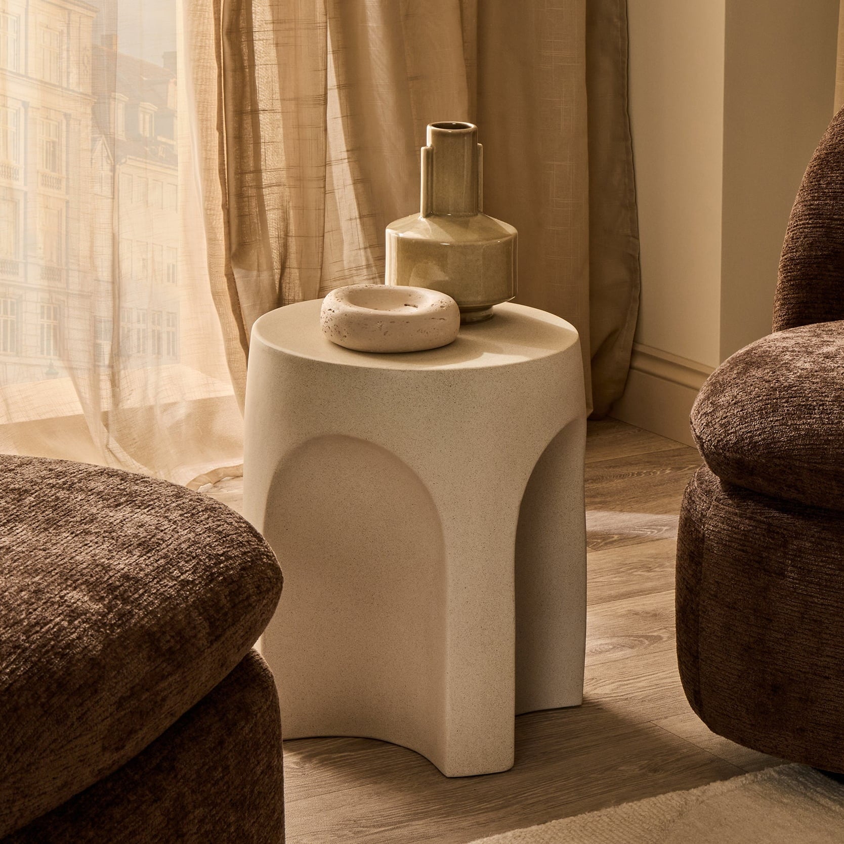 Haven Side Table - Stone Effect - DUSK