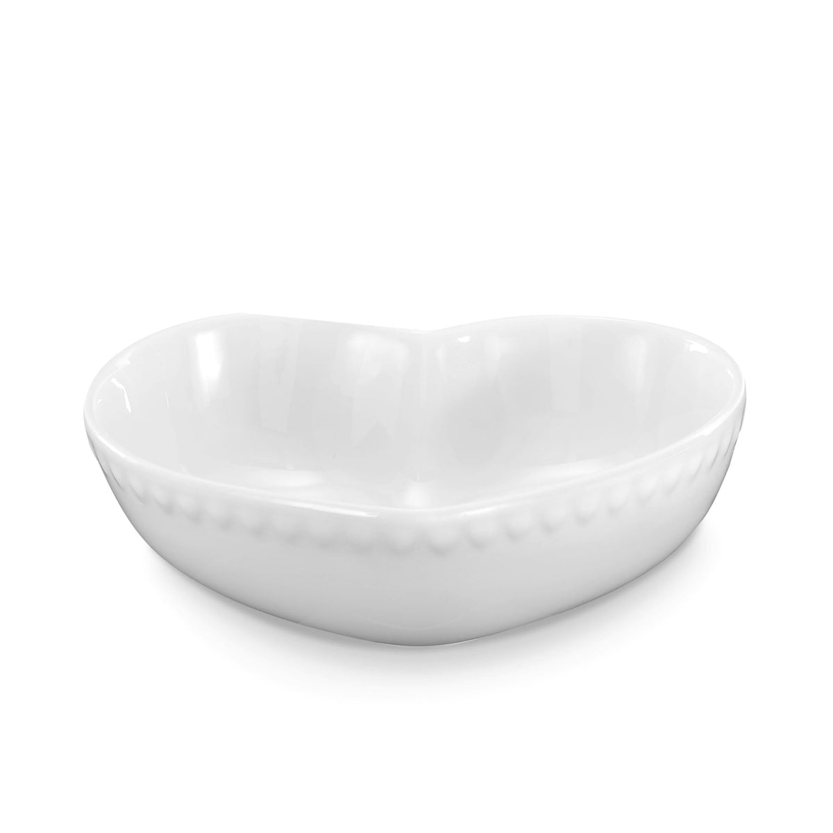 Heart Shaped Set of 4 Cereal Bowls - White - DUSK