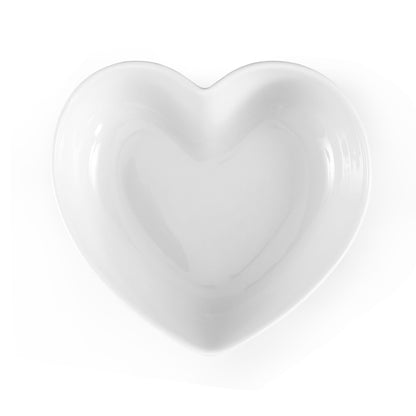 Heart Shaped Set of 4 Cereal Bowls - White - DUSK