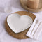 Heart Shaped Set of 4 Dinner Plates - White - DUSK